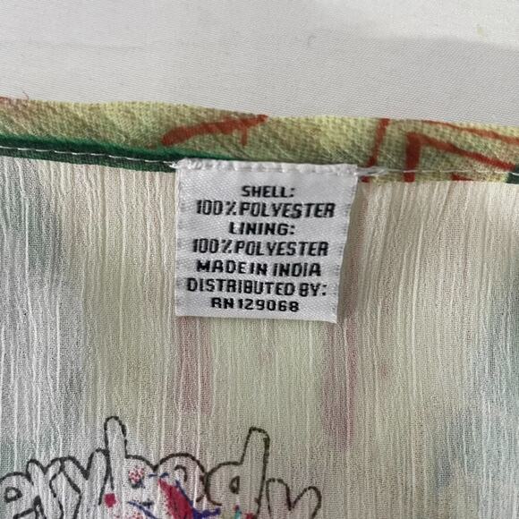 Desigual Nerifette Maxi Dress Size 10 Sheer Boho Sleeveless Tropical Leaf NEW - Picture 4 of 7